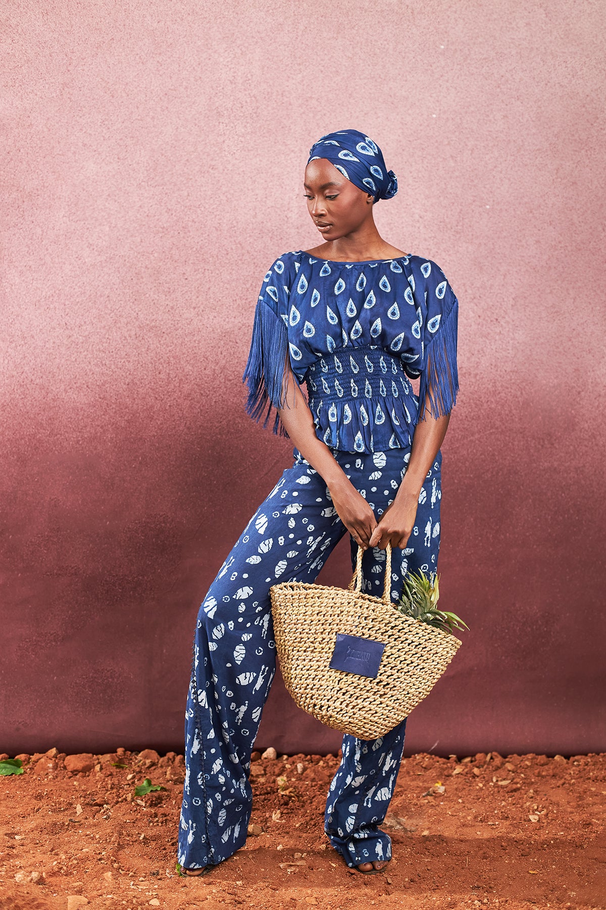 Kwelaku Raffia Shopper (Blue Tag)