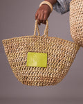 Kwelaku Raffia Shopper (Lime Tag)