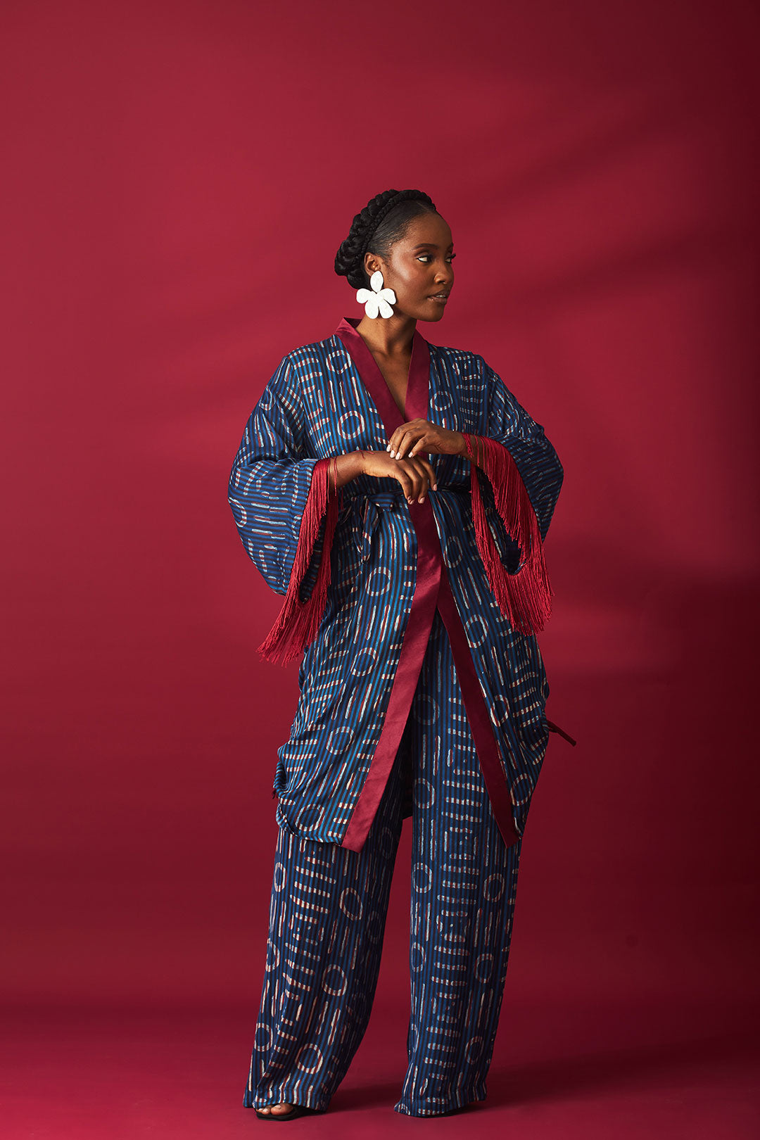 Kwelaku Candy fringe kimono set