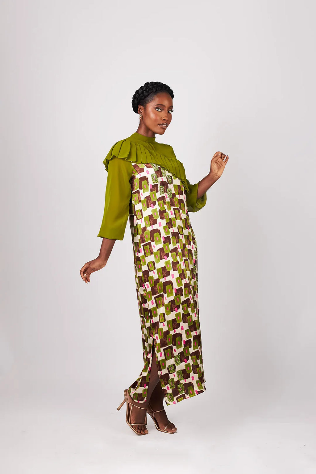 Ziora Beaded Kaftan (Print) — Kwelaku