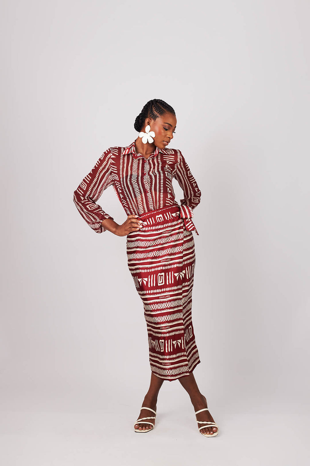 Monogram Geometric Midi Wrap Set