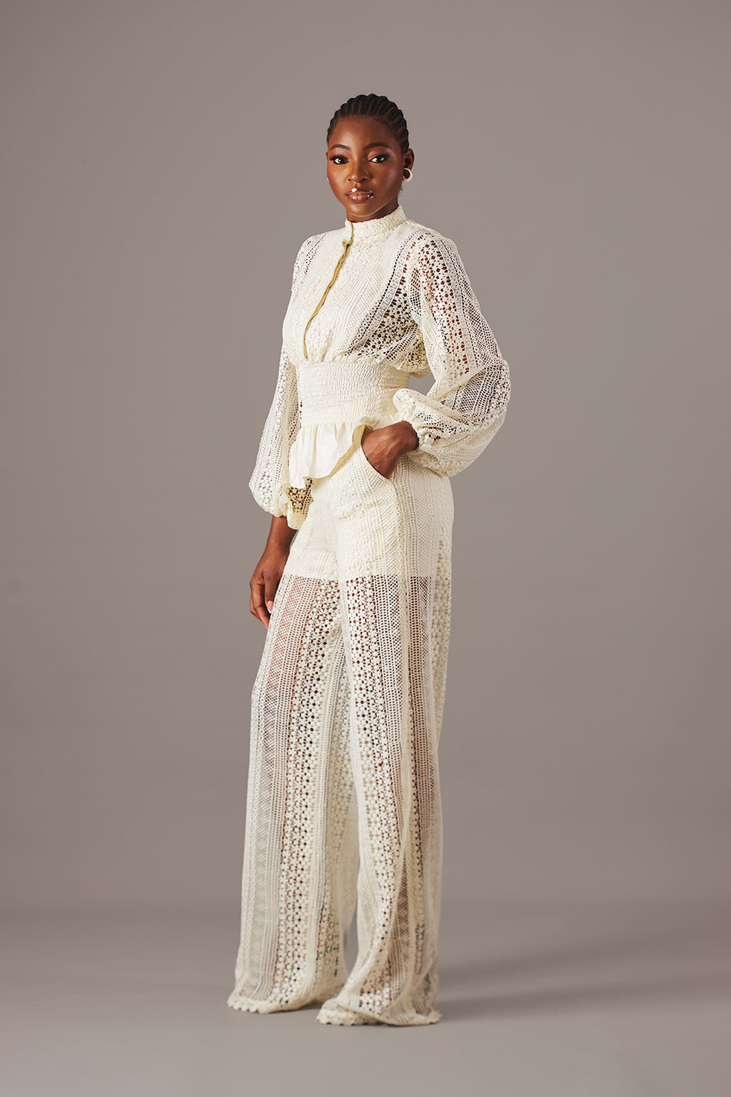 Kwelaku Lace Wide Leg Pants