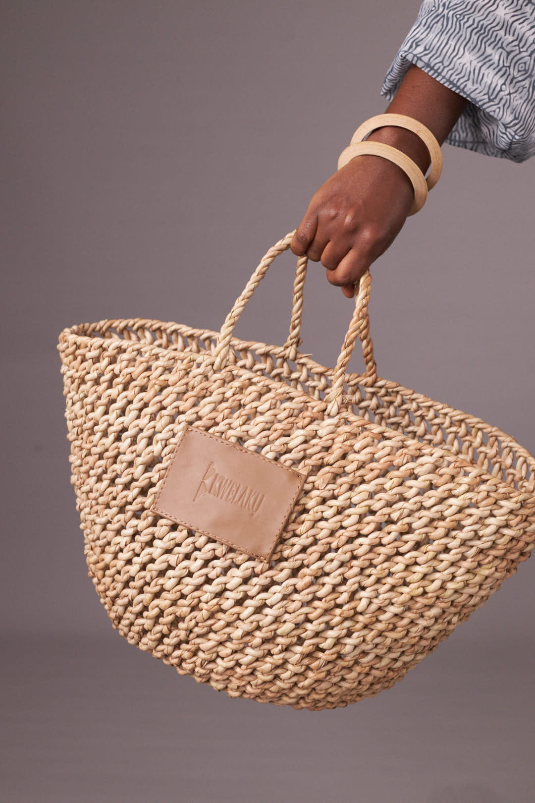 Kwelaku Raffia Shopper (Beige Tag)