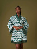 Agozie Batik Fringe Blazer Dress — Kwelaku