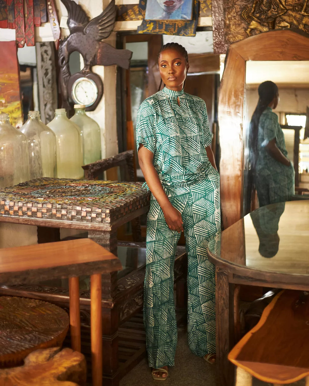 Athena stripe batik two-piece — Kwelaku