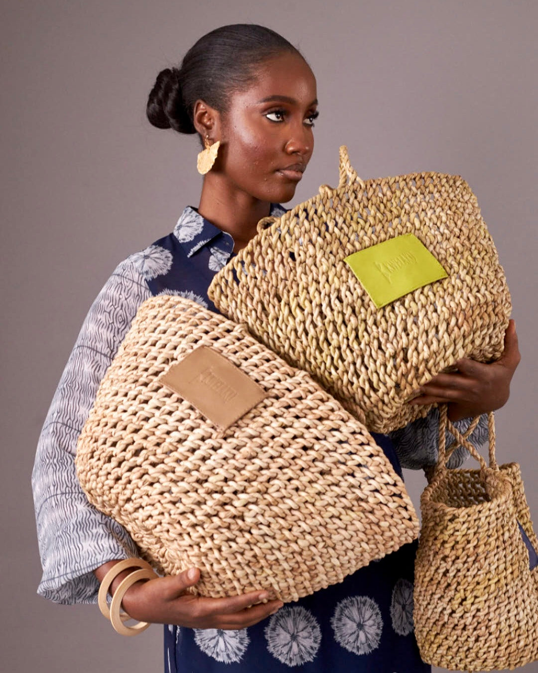 Kwelaku Raffia Shopper (Blue Tag)