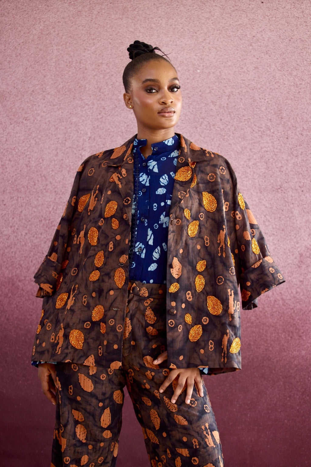 Cocoyam Oversized Jacket (Beaded) — Kwelaku