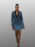Hybrid Abstract Blazer Dress