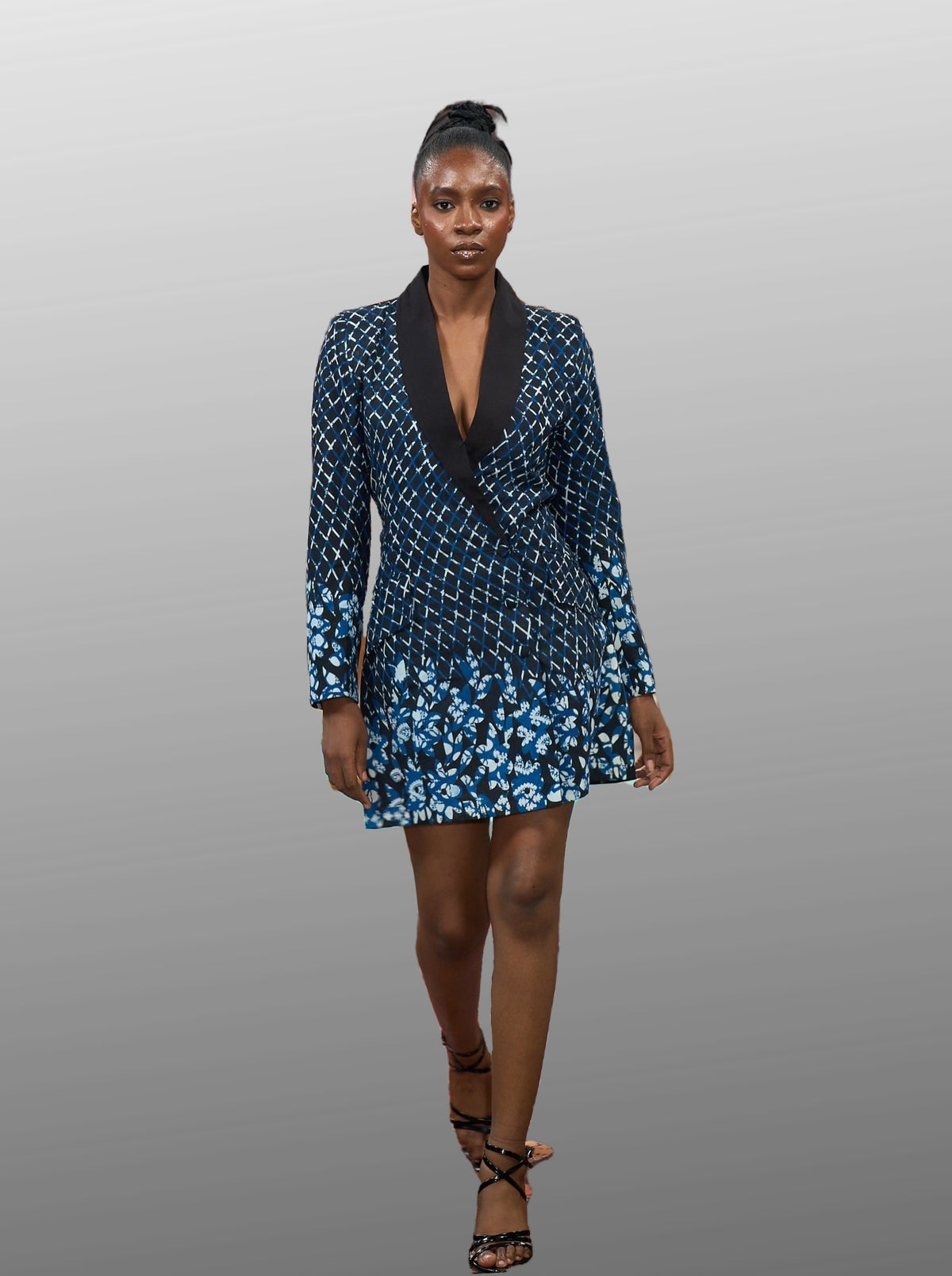 Hybrid Abstract Blazer Dress