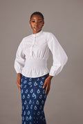 Smocked Peplum Shirt