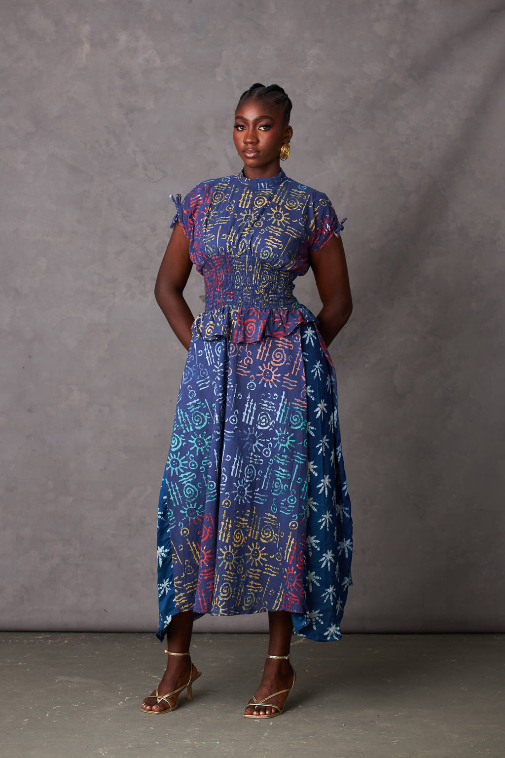 Urenna Asymmetric Midi Dress