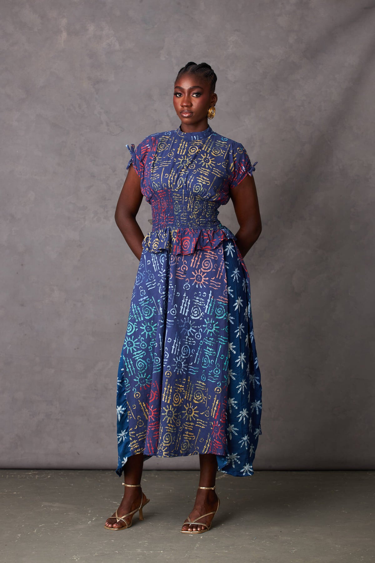 Urenna Asymmetric Midi Dress