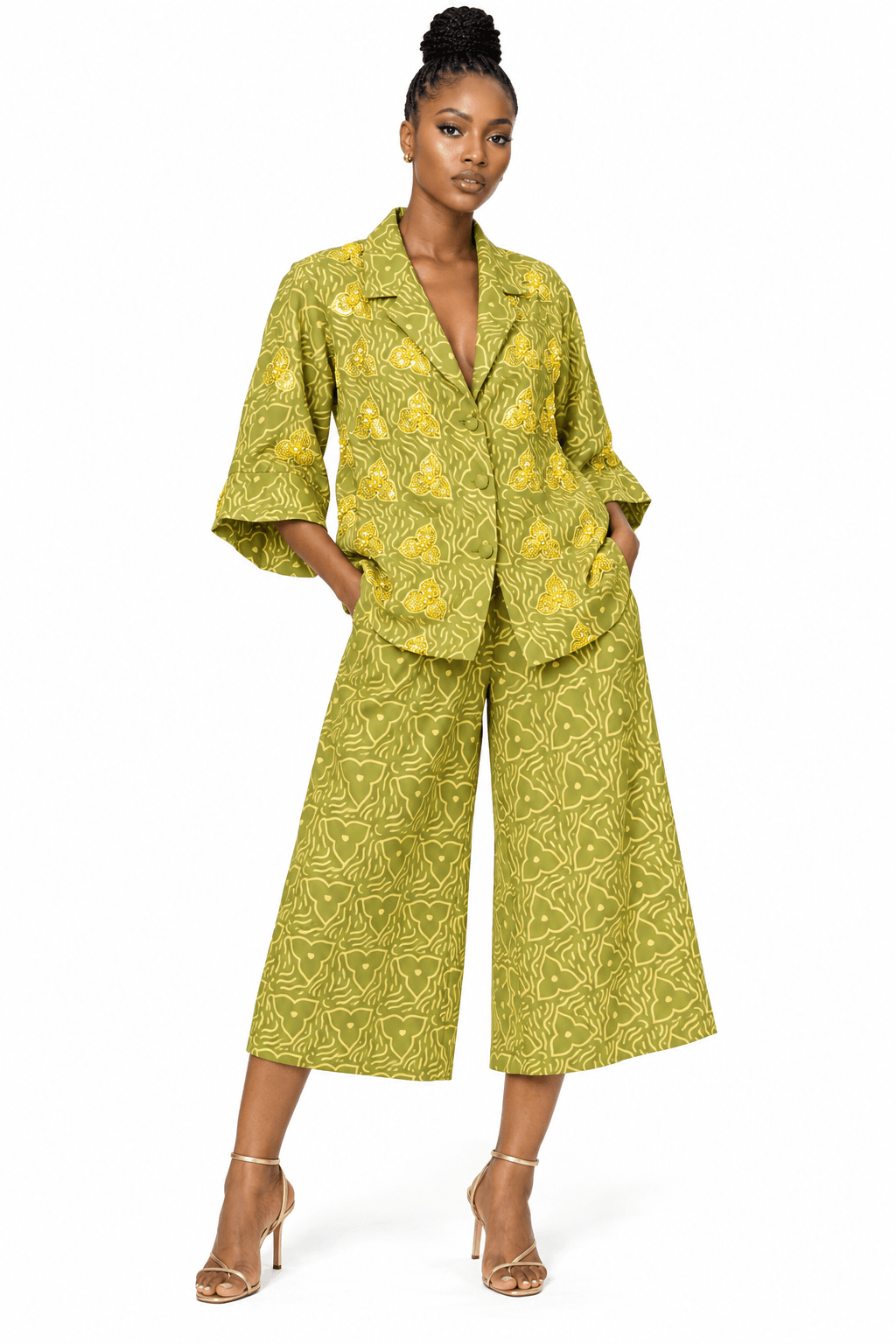 Floral Oversized Jacket (Beaded)