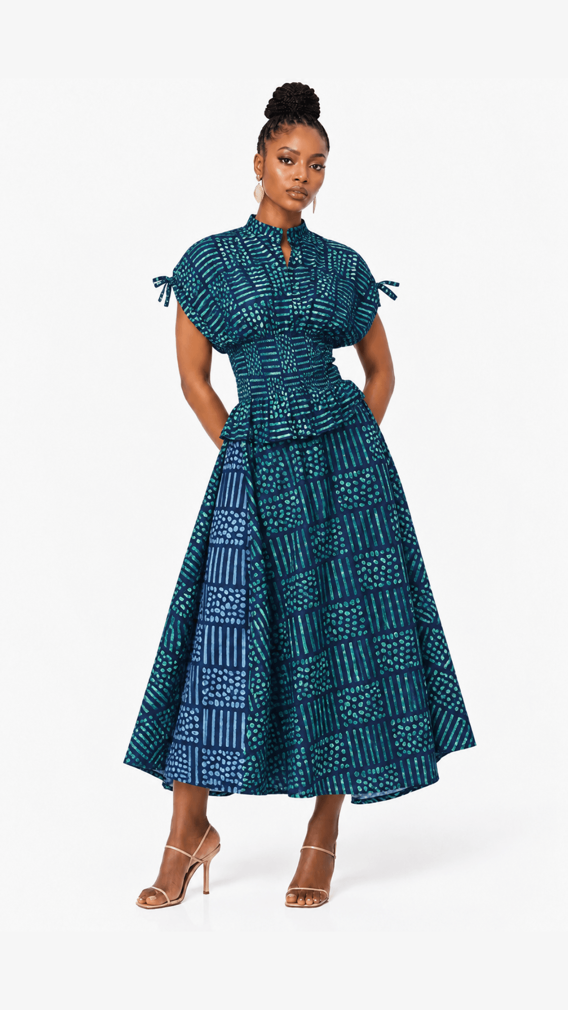 Kwelaku Jelly asymmetric midi skirt