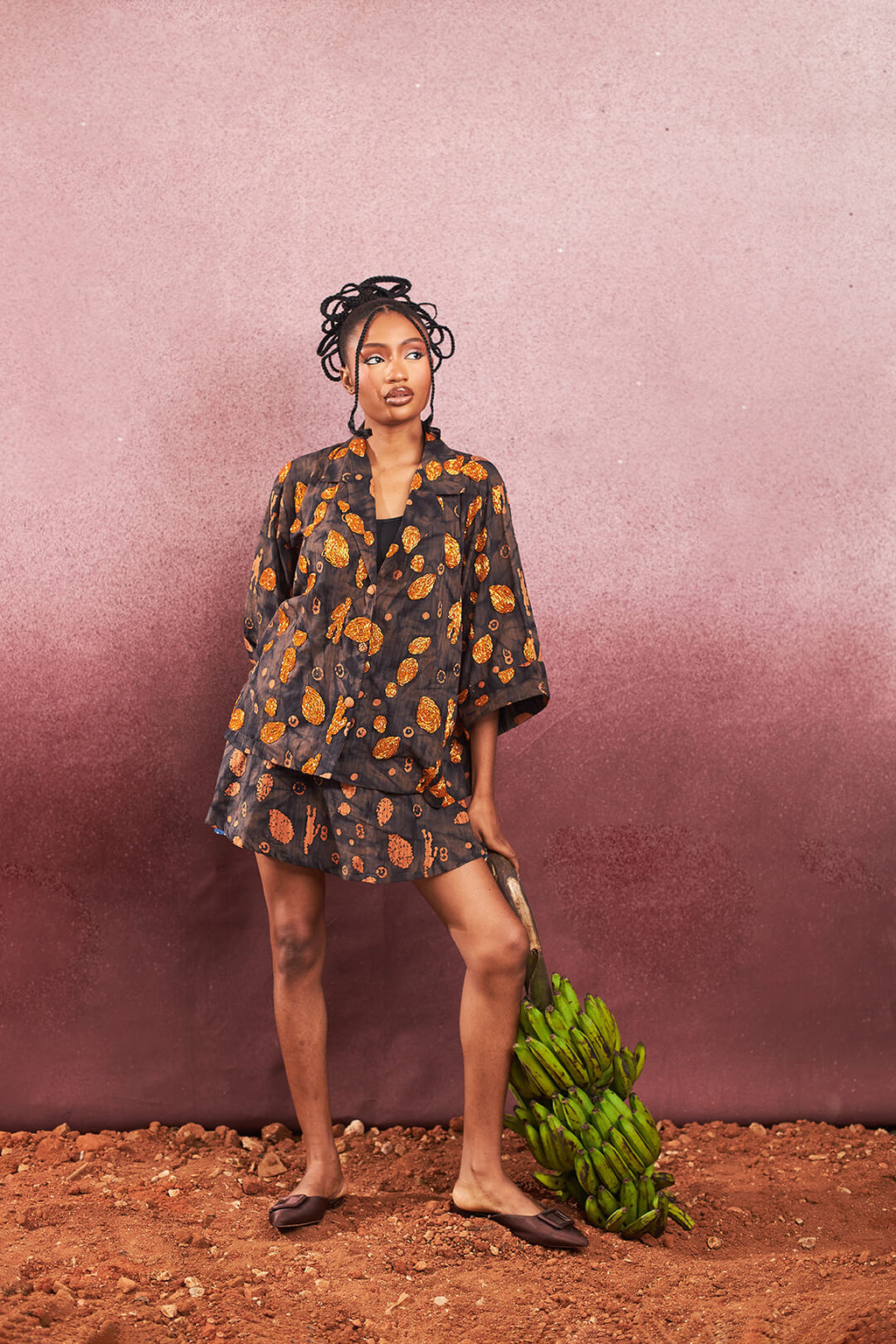 Cocoyam Oversized Jacket — view 3 — Kwelaku