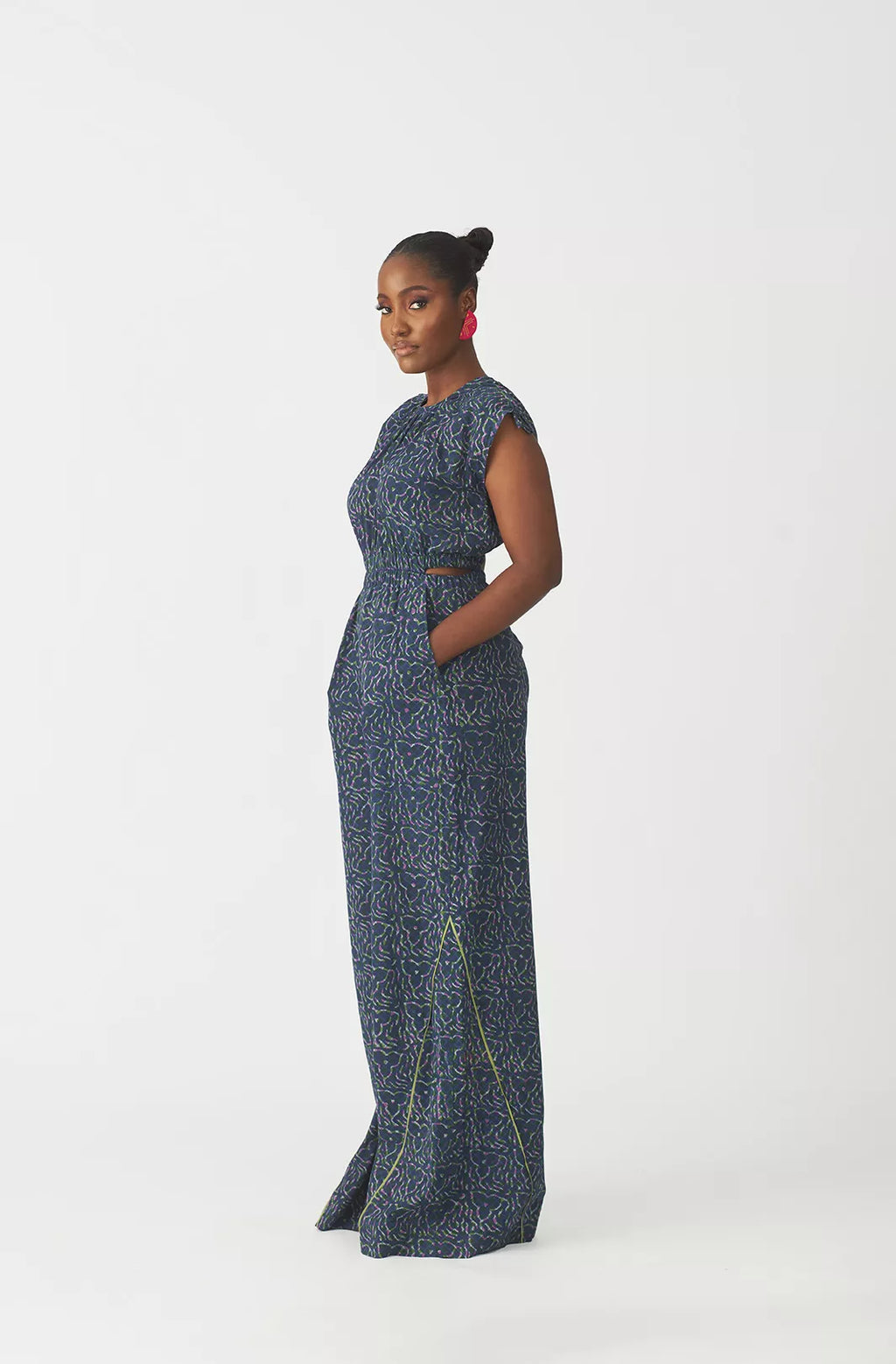 Ifuru cut-out indigo jumpsuit