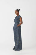 Ifuru cut-out indigo jumpsuit