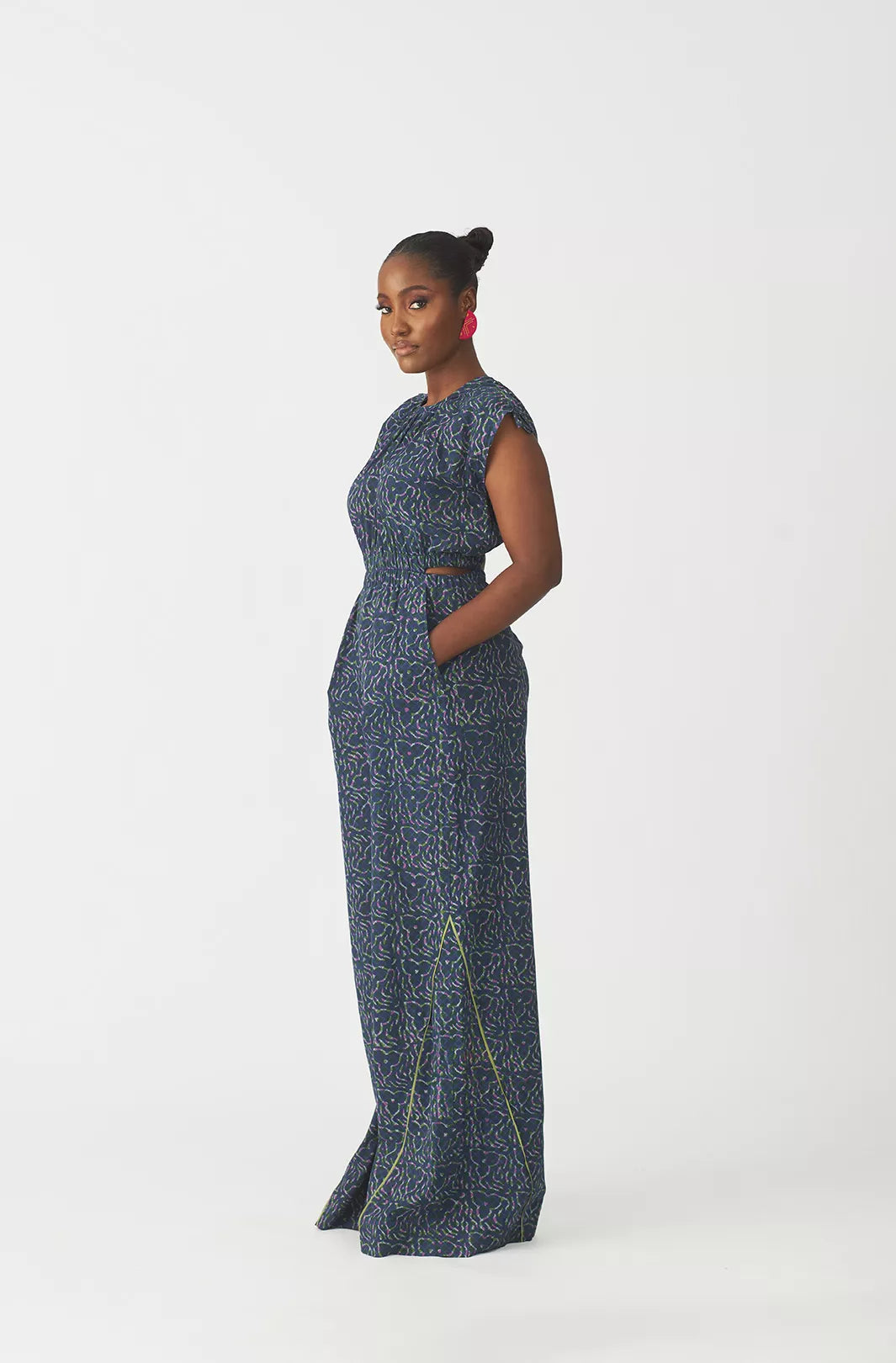 Ifuru cut-out indigo jumpsuit