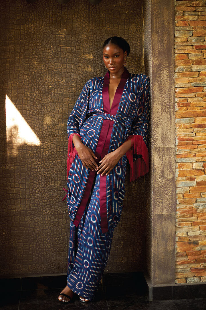 Kwelaku Candy fringe kimono set