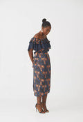 Kaito midi wrap skirt