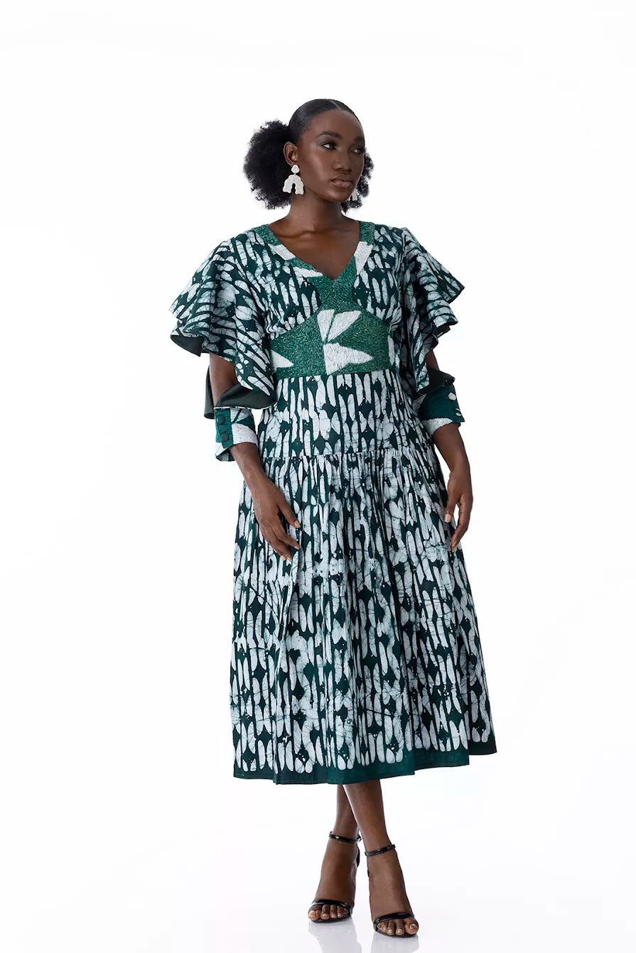 Kwelaku Emela fit & flare dress (embellished) — view 3 — Kwelaku