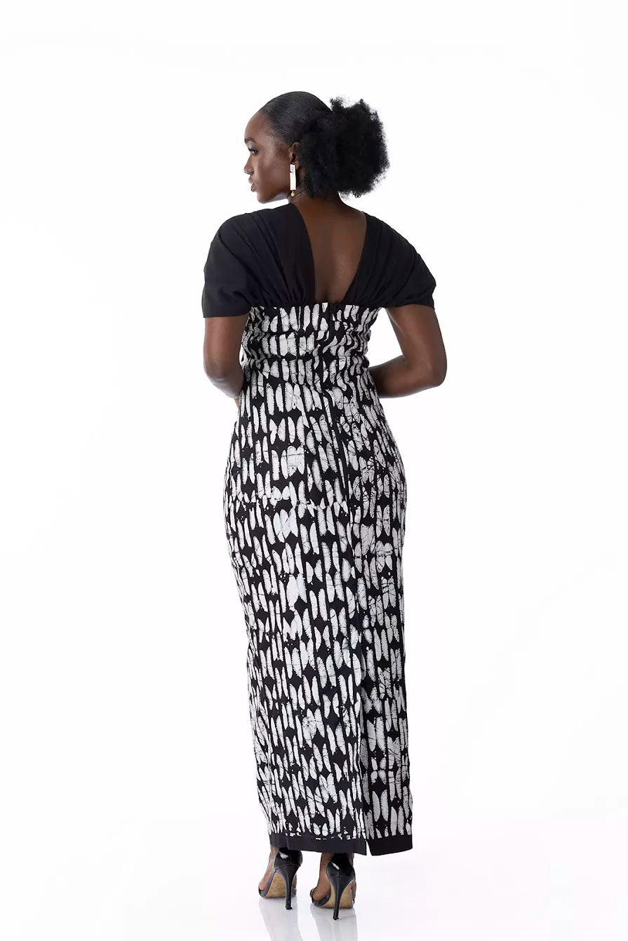 Kwelaku Nkoli pencil dress with detachable sleeves (unembellished) — view 2 — Kwelaku