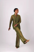 Ncheta Organza Pants in Army — Kwelaku