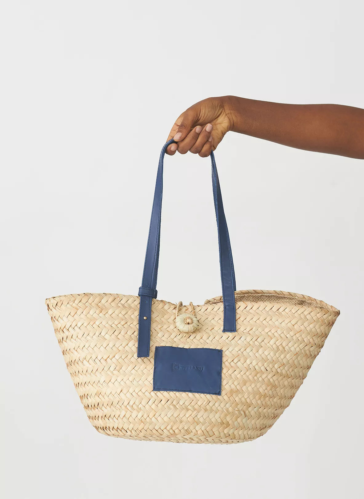 Kwelaku Raffia Tote (blue)