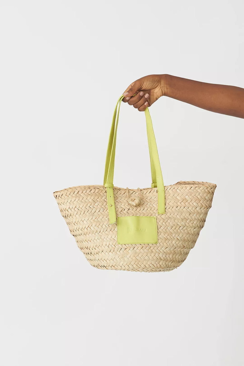 Kwelaku Raffia Tote (lime)