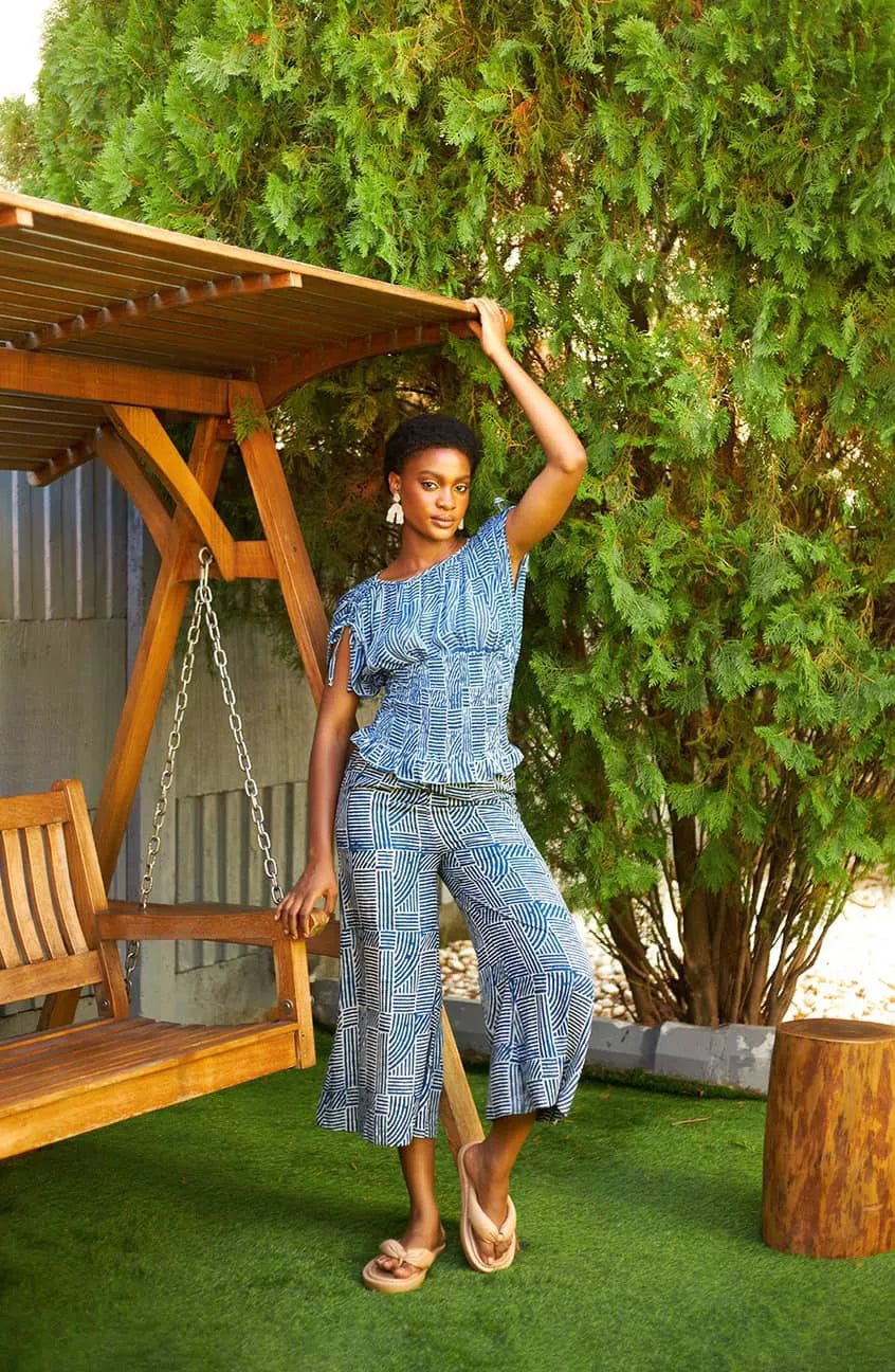 Obioma indigo culottes