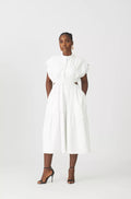 Oriri white midi dress with cut-out