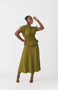 Oriri skirt set in Avocado — Kwelaku