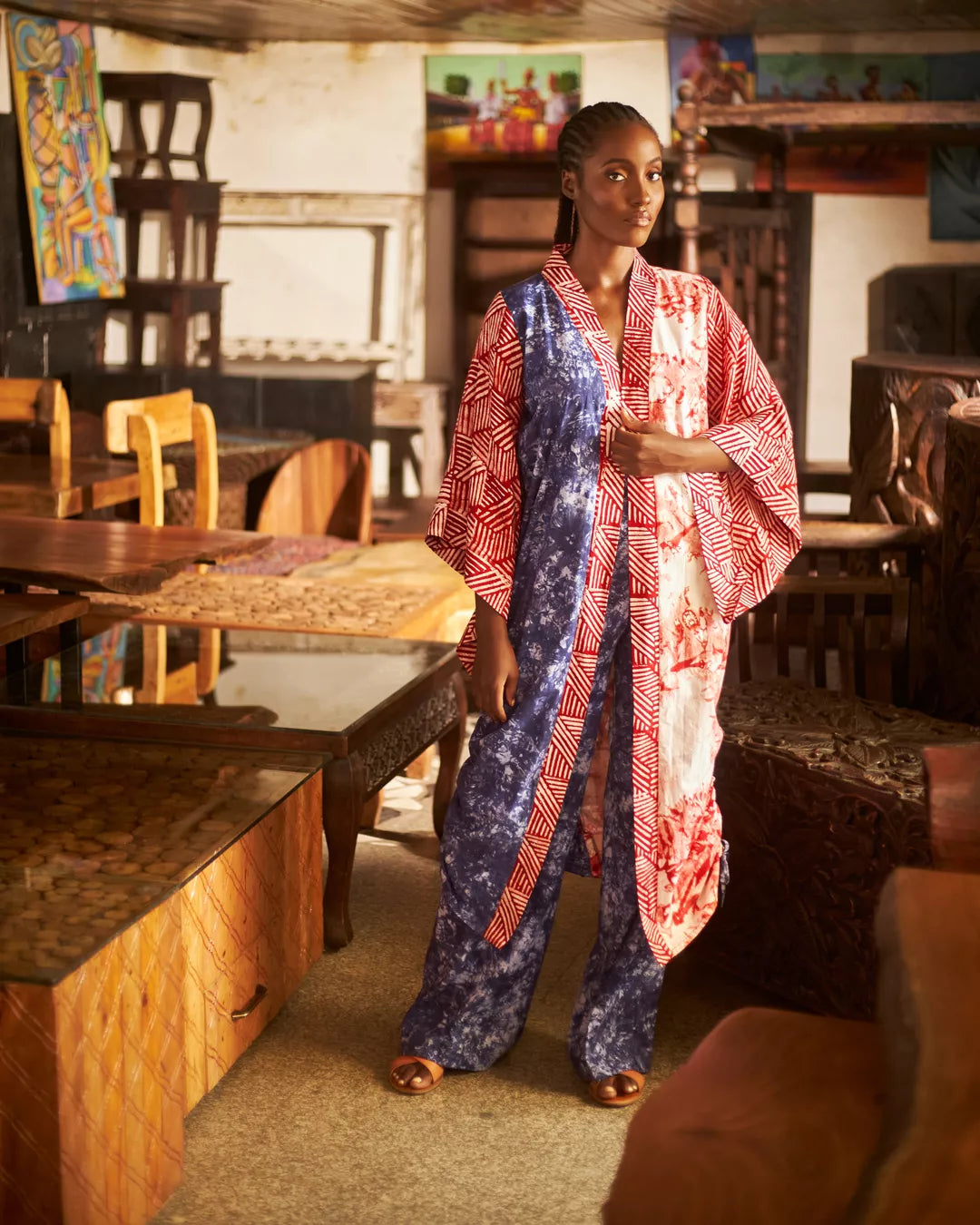 Tie dye batik kimono set — Kwelaku