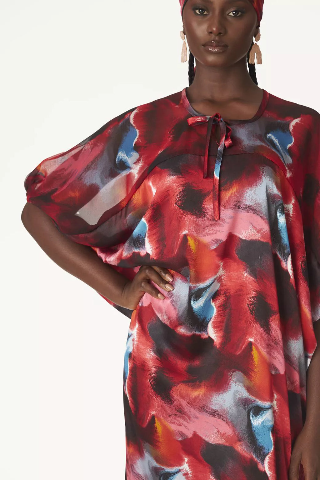 Watercolor signature boubou — view 2 — Kwelaku