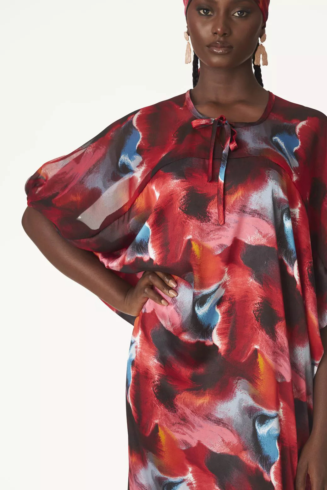Watercolor signature boubou — view 2 — Kwelaku