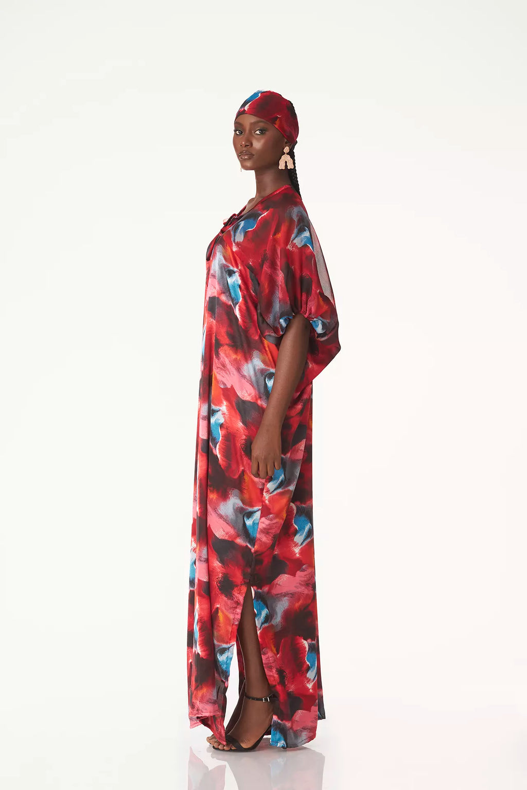Watercolor signature boubou — view 3 — Kwelaku