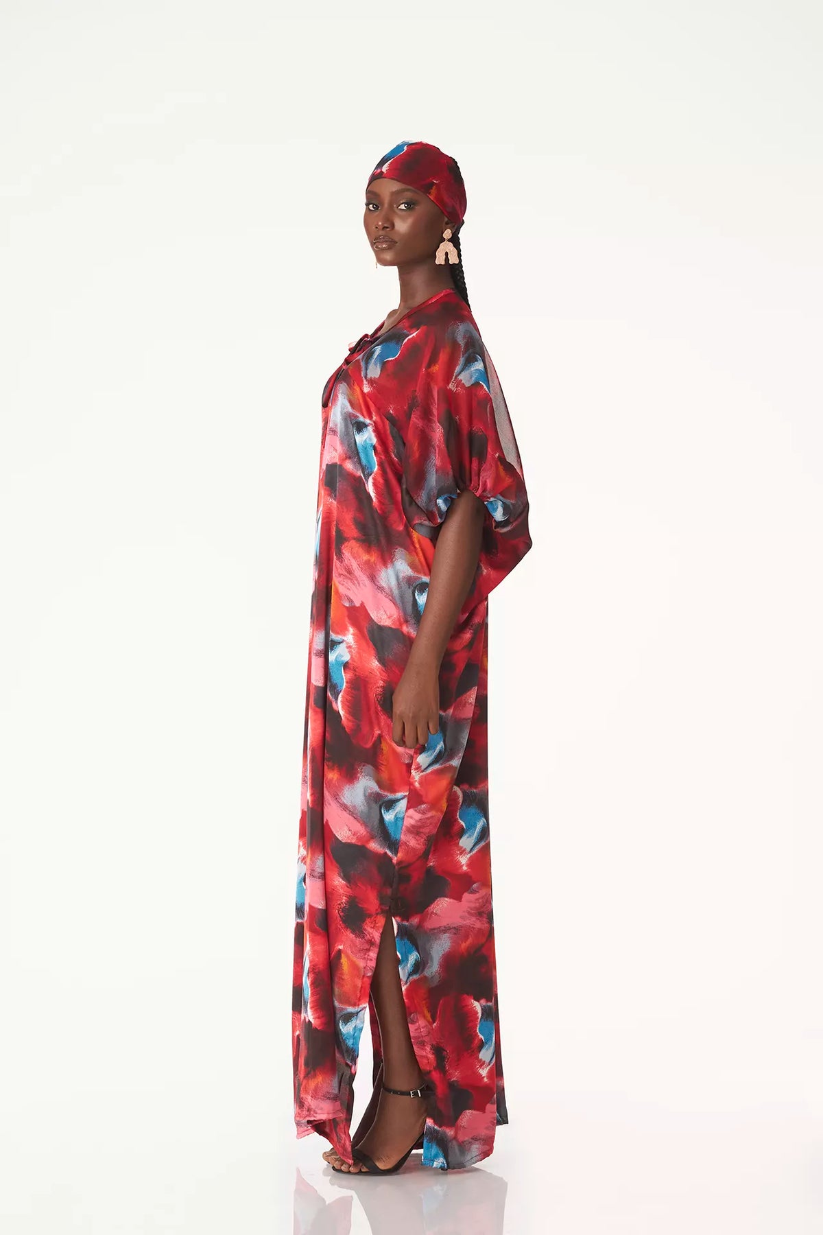 Watercolor signature boubou — view 3 — Kwelaku