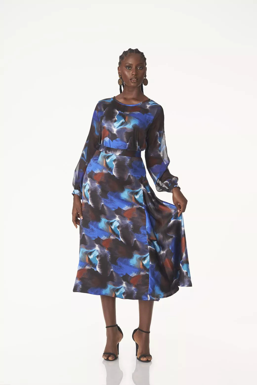Watercolor signature flounce skirt set