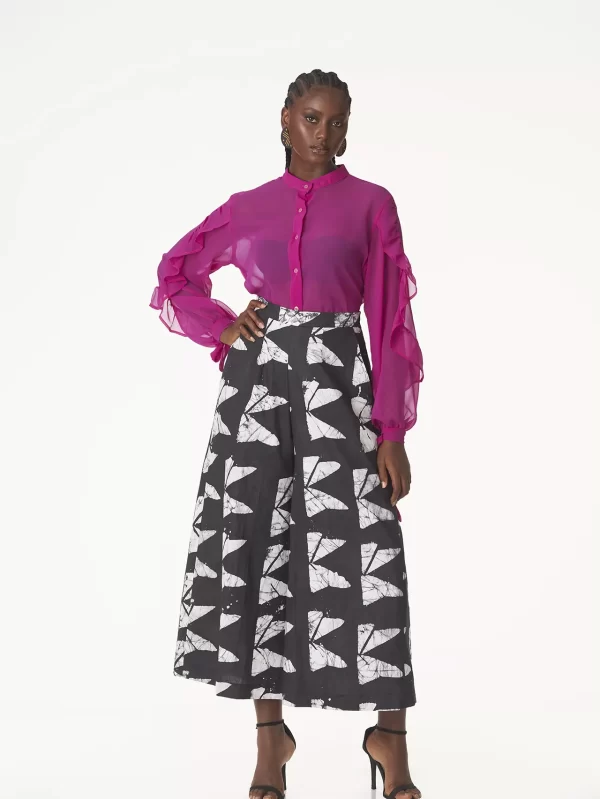 Signature Frilly Button Down Blouse - Image 3