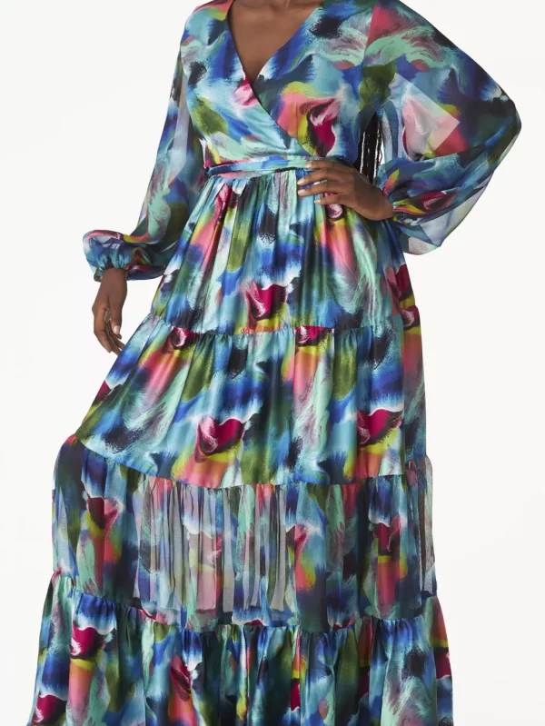 Watercolor tiered maxi dress - Image 2