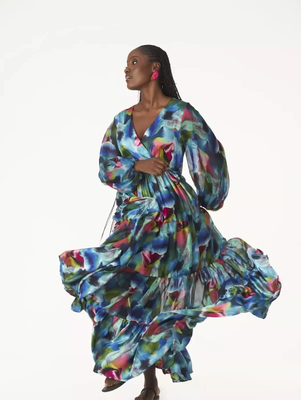 Watercolor tiered maxi dress - Image 3