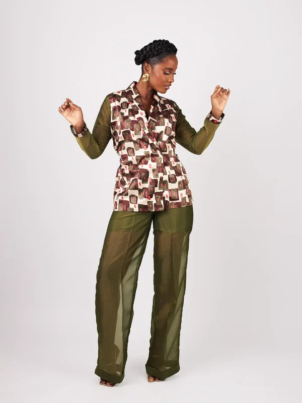 Ncheta Silk-Blend Suit(Print) - Image 2