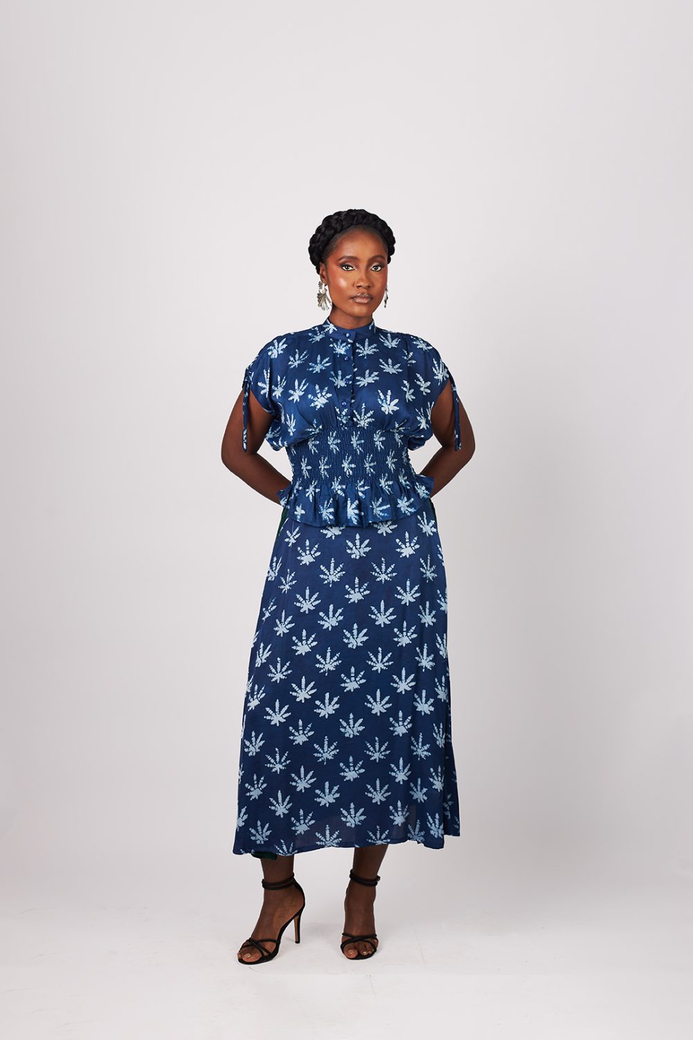 Oriri Silk-Blend Midi Skirt - Image 2