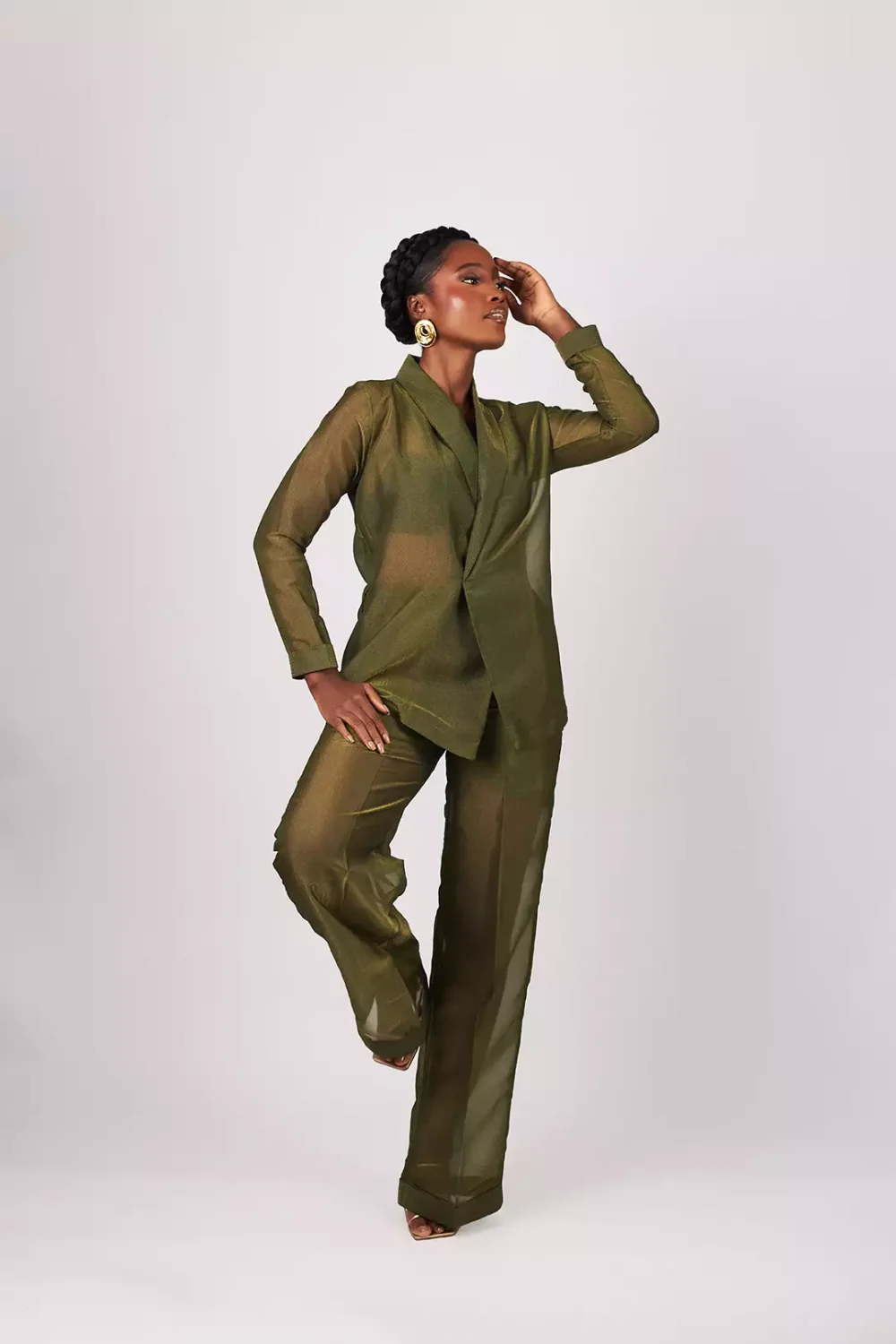 Ncheta Organza Wide Leg Pants