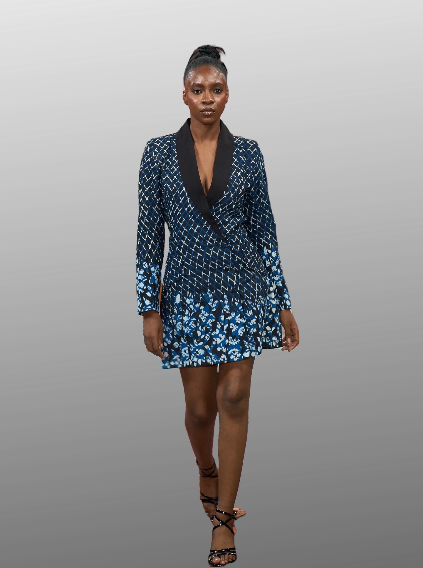 Hybrid Abstract Blazer Dress