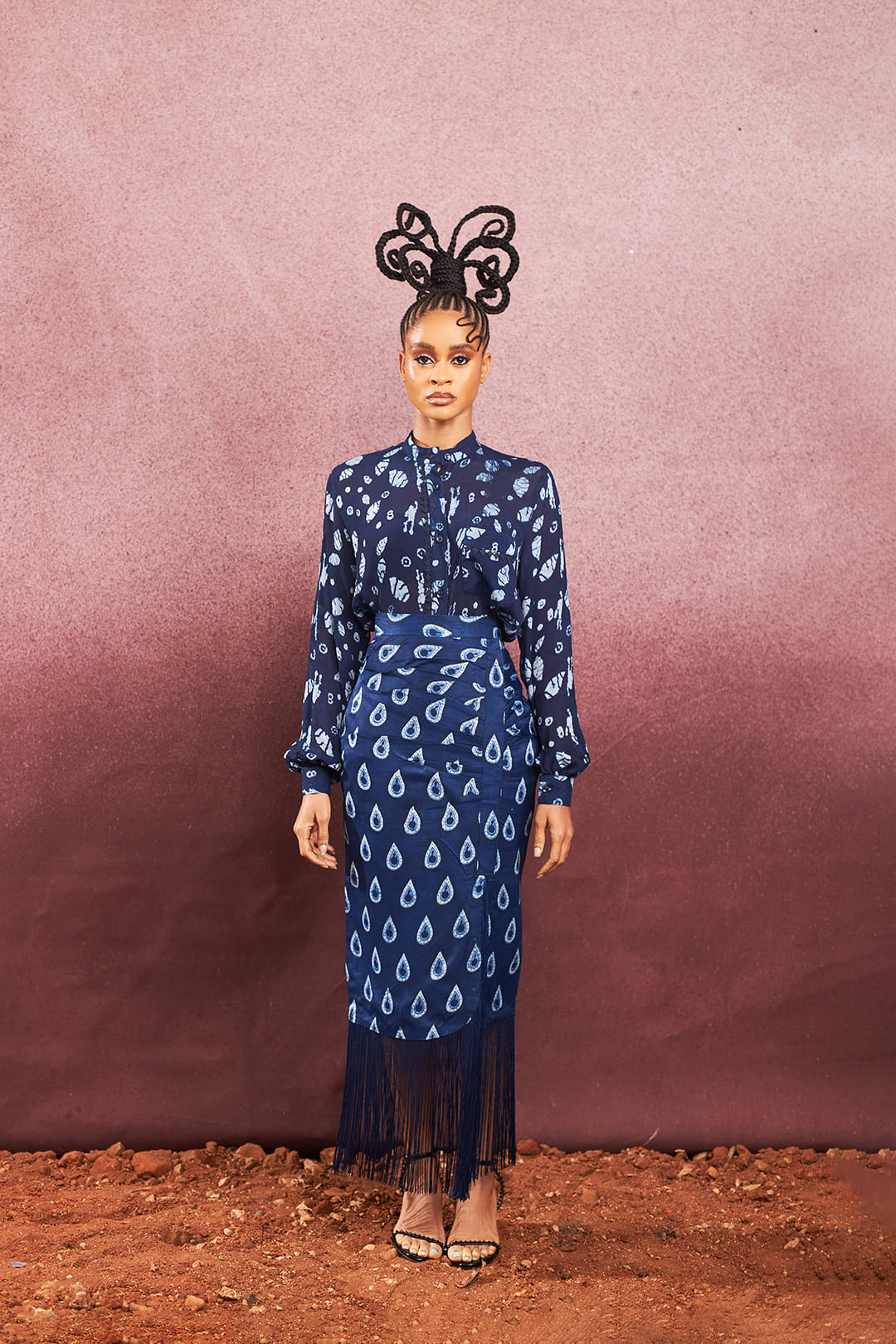 Raindrop Ruched Midi-Skirt - Image 2