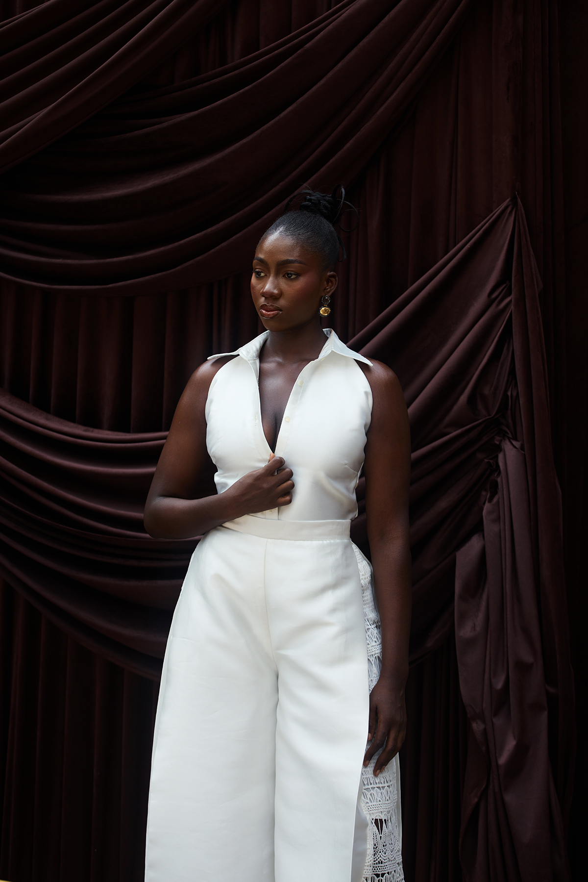 Orie Halter Collar Blouse - Image 2